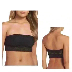 Free People Black Scallop Lace Bandeau Bralette